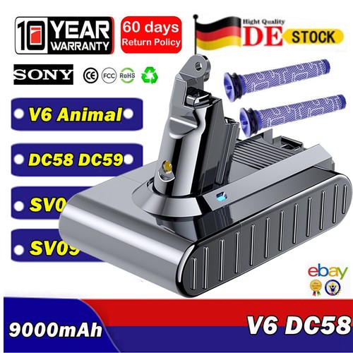 Batteria 9000 mah per dyson - dyson, v6