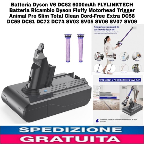 Batteria dyson dc62 6000mah - v6,